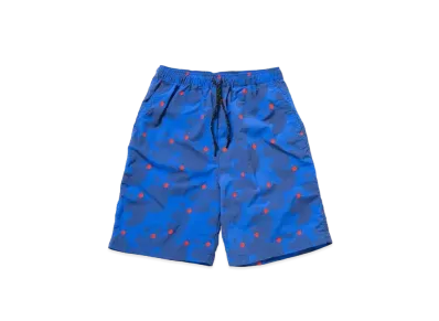 FIRST DOWN COZY SHORTS SUPPLEX NYLON by E-WAX STUDIO "Apple Blue"