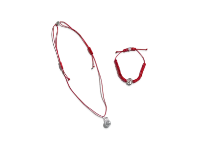 PEACEMINUSONE PMO NECKLACE AND BRACELET SET #1 "Red" / G-DRAGON