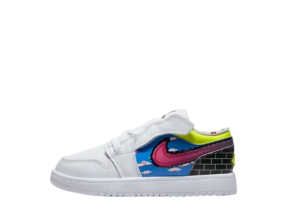 Nike PS Jordan 1 Low "White/Rush Pink"