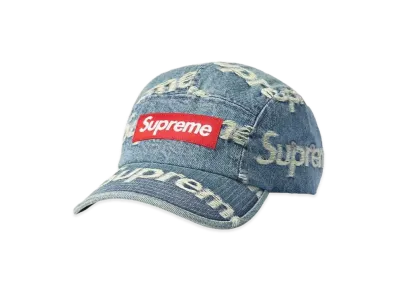 Supreme Frayed Logos Denim Camp Cap "Blue"