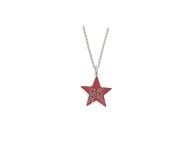 GUCCI Ghost Star Necklace "Red"
