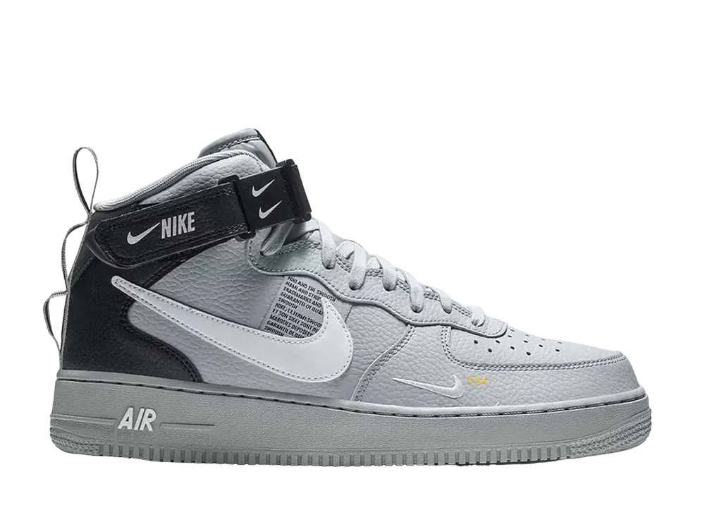 ナイキ エアフォース1 ミッド ユーティリティ "ウルフ グレイ ブラック"