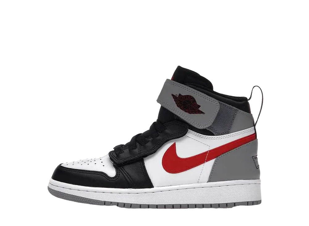 Nike GS Air Jordan 1 High FlyEase "Black/Particle Grey Gym Red"