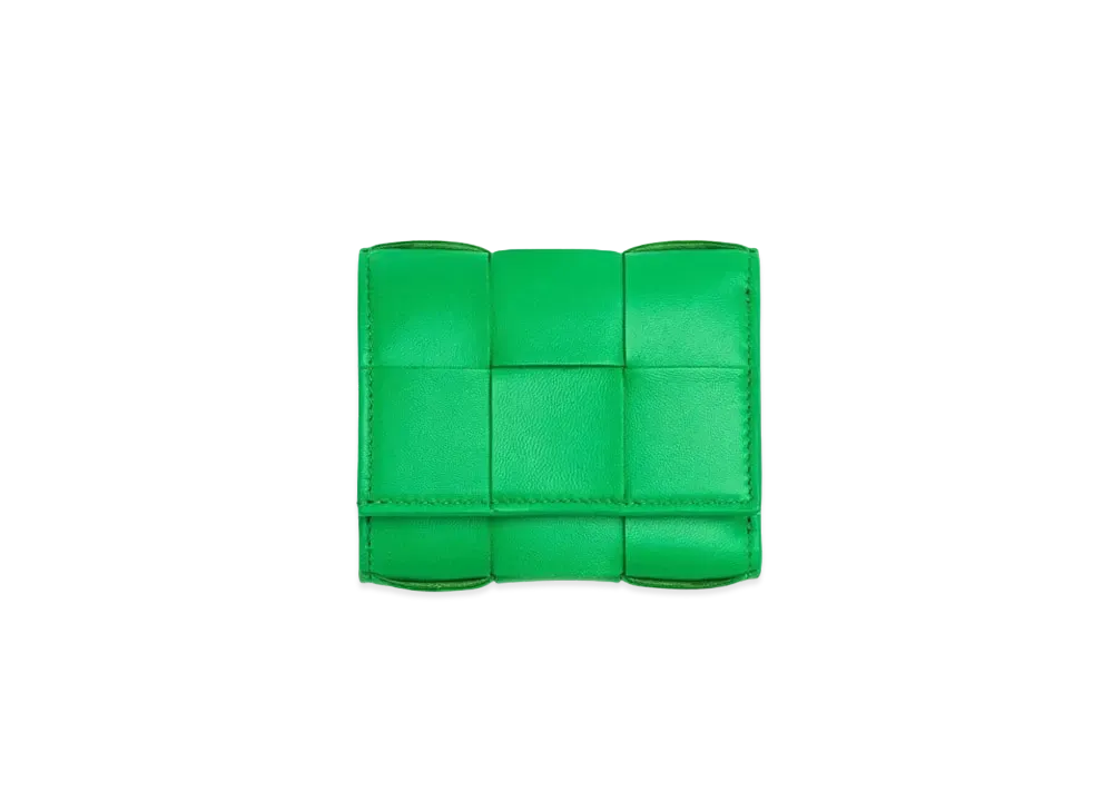 Bottega Veneta Tri-Fold Zip Wallet "Parakeet"