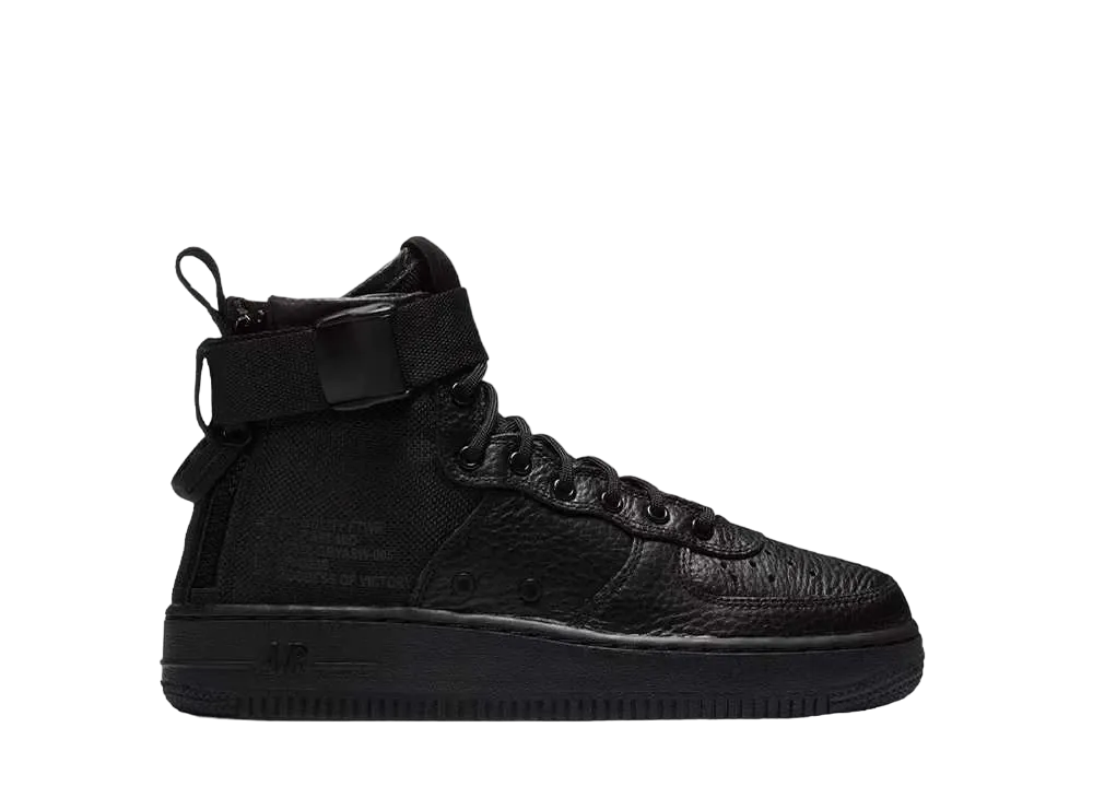 Nike GS SF Air Force 1 Mid "Triple Black"
