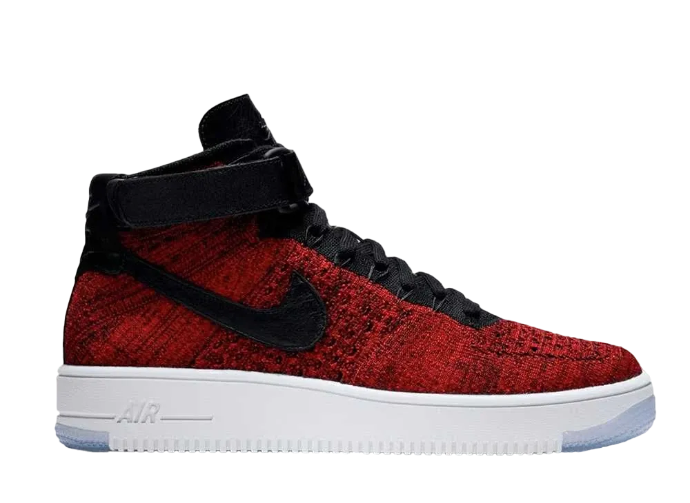 Nike Air Force 1 Ultra Flyknit Mid "University Red Black"