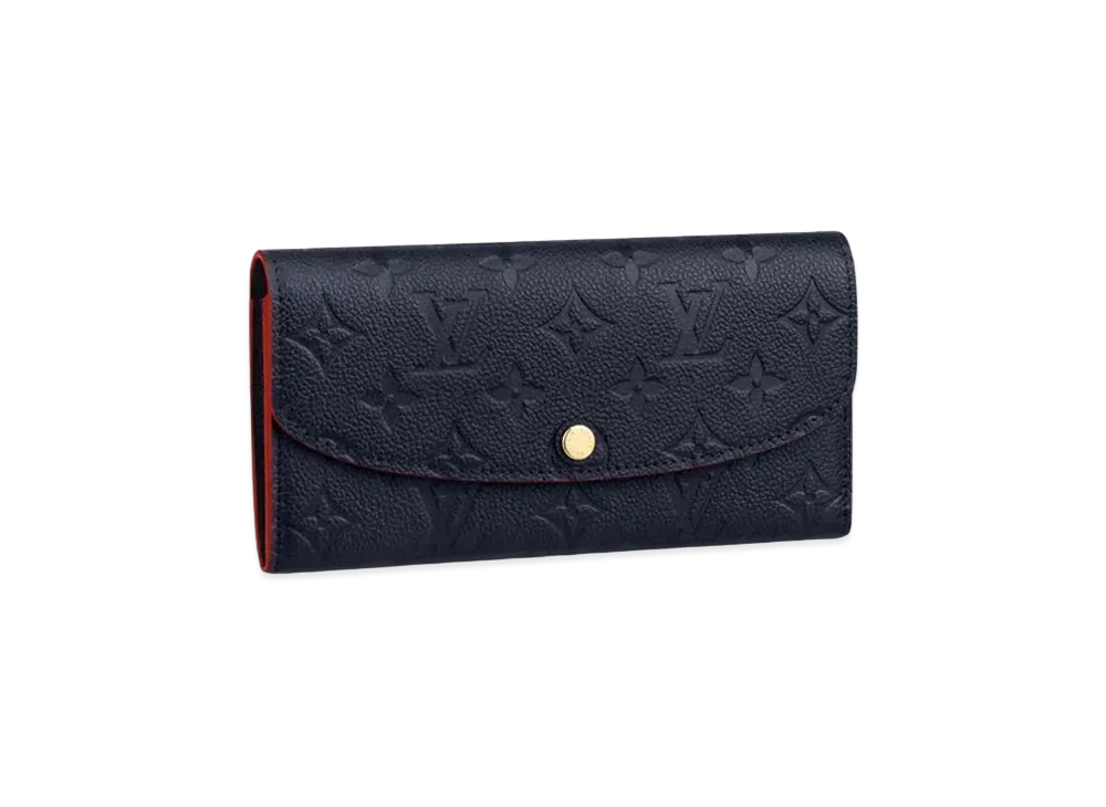 Louis Vuitton Emilie Wallet Monogram Empreinte "Marine Rouge"