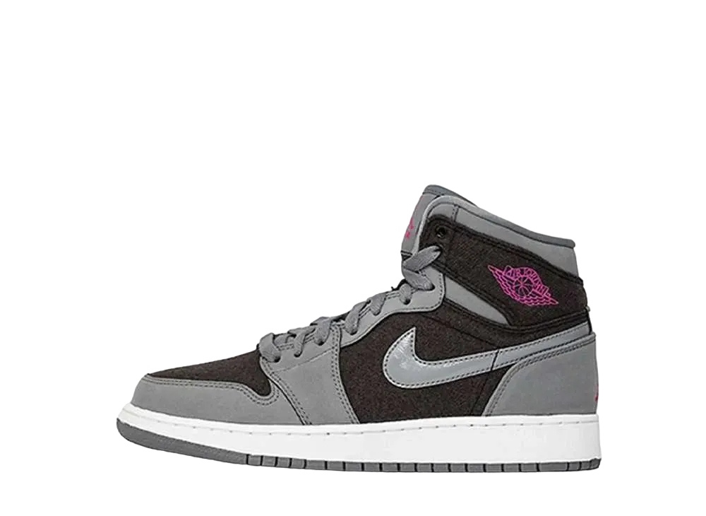 Nike GS Air Jordan 1 Retro High "Cool Grey/Vivid Pink"