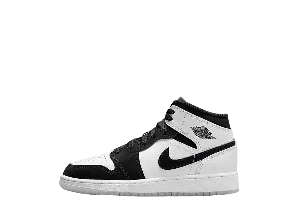 ナイキ PS エアジョーダン1 ミッド SE "ホワイト/ブラック/マルチカラー"(キッズ)