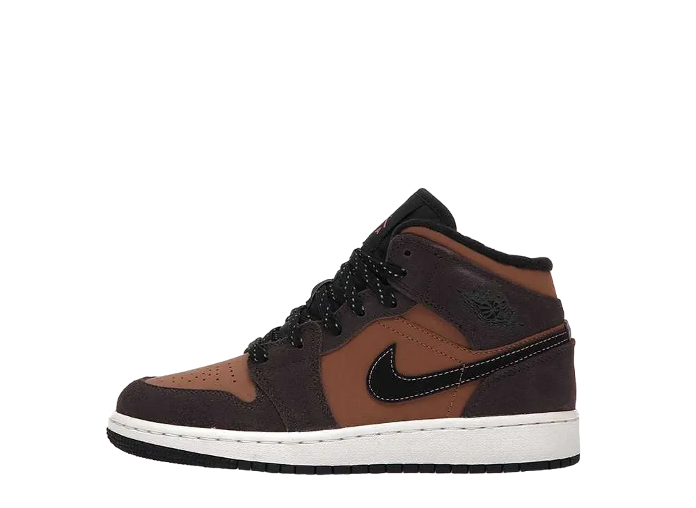Nike GS Air Jordan 1 Mid SE "Dark Chocolate"