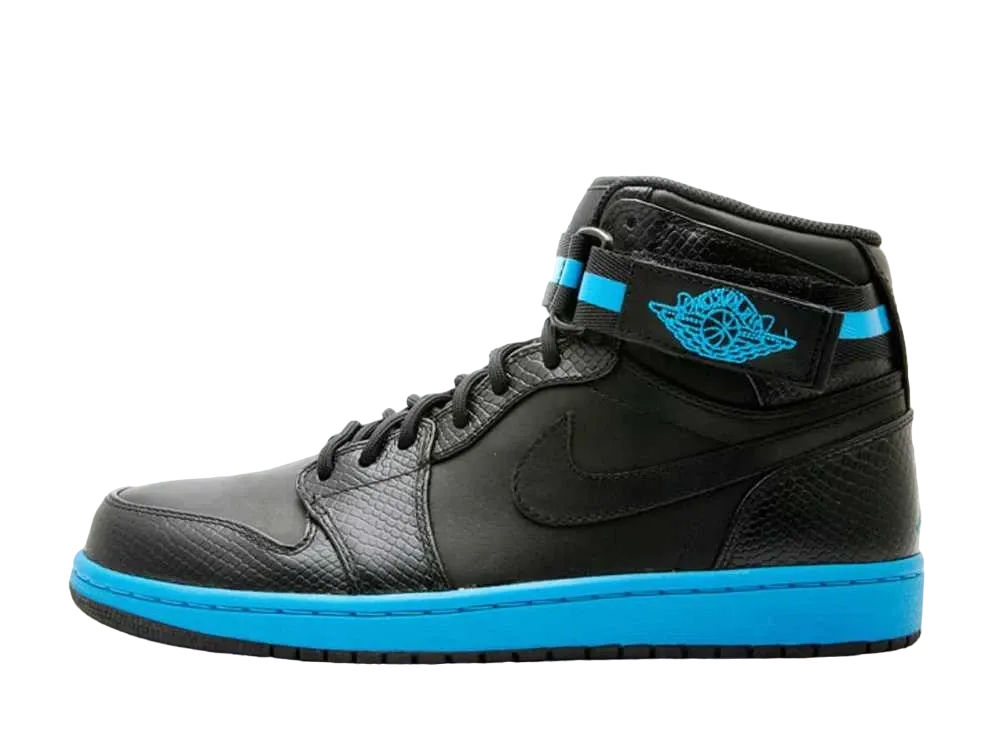 ナイキ エアジョーダン1 レトロ ハイ ストラップ "ブラック オリオン ブルー"