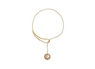 Louis Vuitton Monogram Flower Celeste Rose Necklace "Gold"