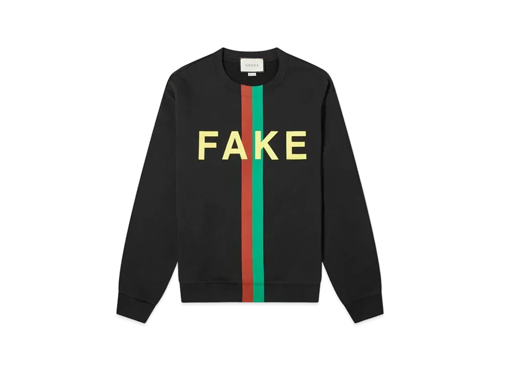 【美品】 グッチ GUCCI FAKE NOT スウェット 20aw サイズ10 グッチ フェイク / ノット プリント 