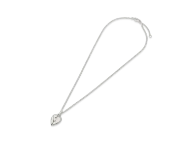 GUCCI Knot Heart Necklace "Silver"