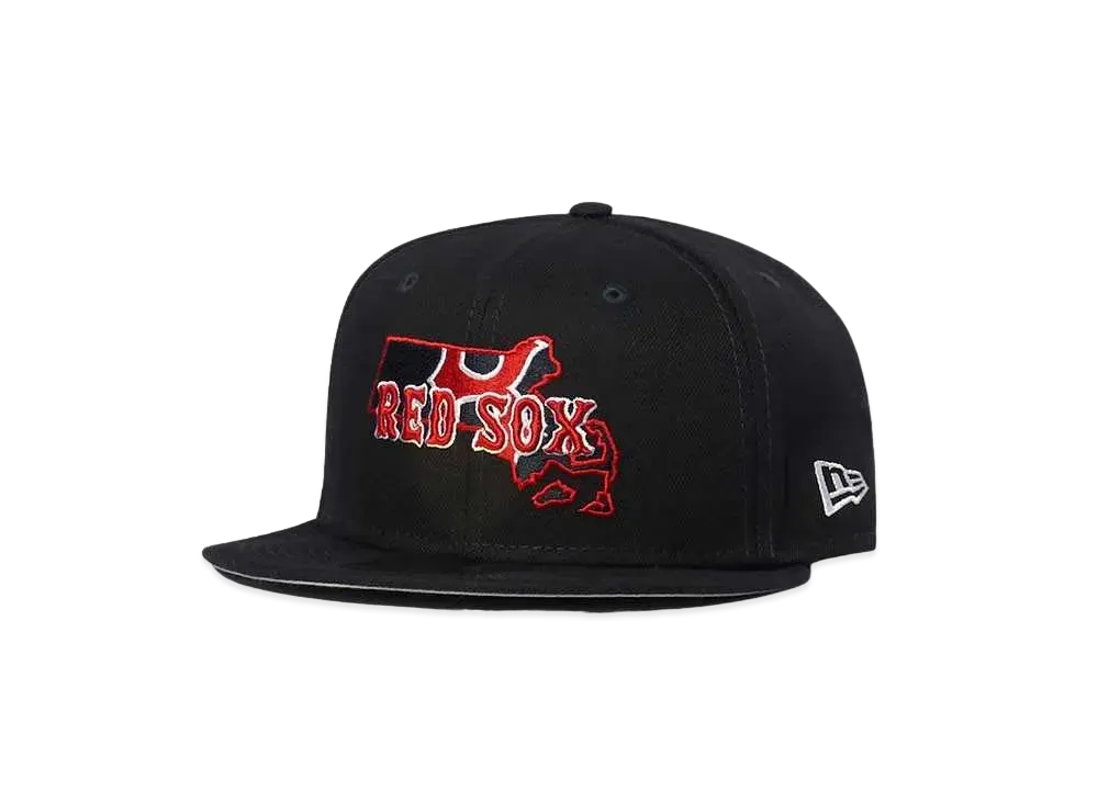 NEW ERA 59FIFTY BOSTON RED SOX LOCAL II FITTED HAT "Navy"