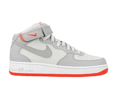 Nike Air Force 1 Mid "Pure Platinum/Wolf Grey/Bright Crimson"