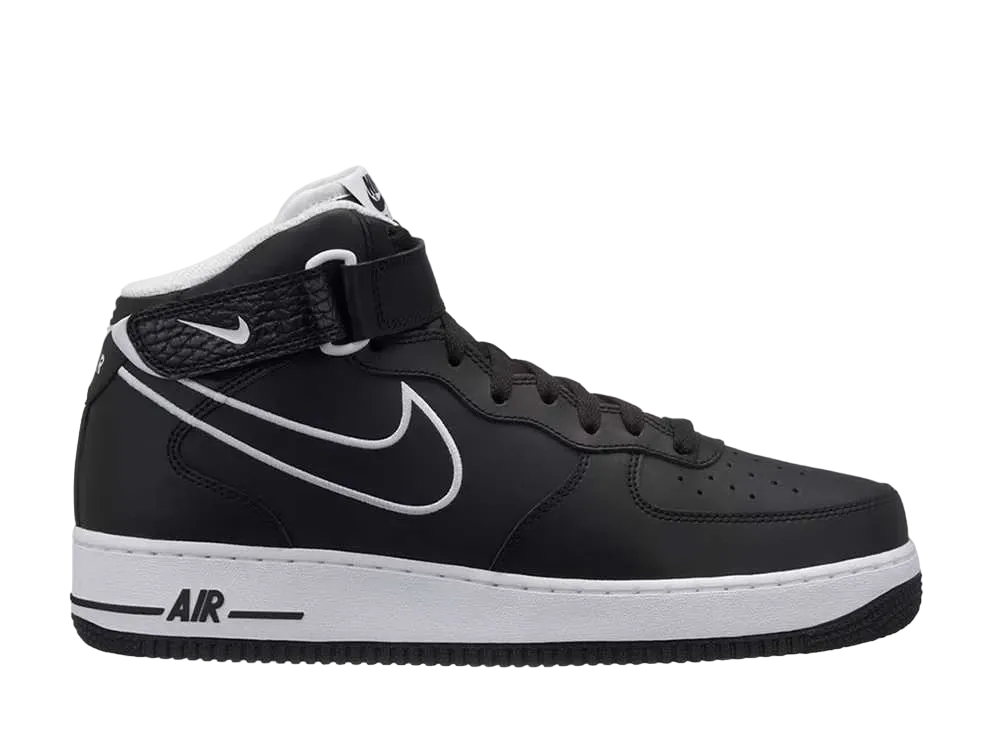 Nike Air Force 1 Mid "Leather Black White"