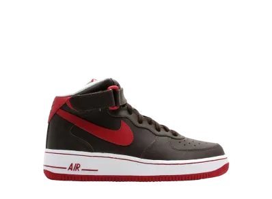 Nike GS Air Force 1 Mid "Baroque Brown Varsity Red"