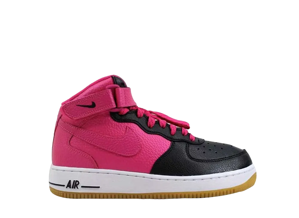 Nike GS Air Force 1 Mid "Black Vivid Pink White"