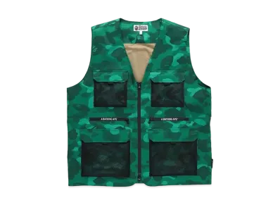 A BATHING APE COLOR CAMO VEST "Green"