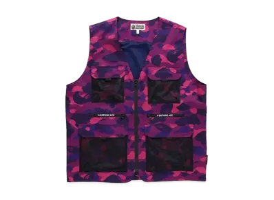 A BATHING APE COLOR CAMO VEST "Purple"