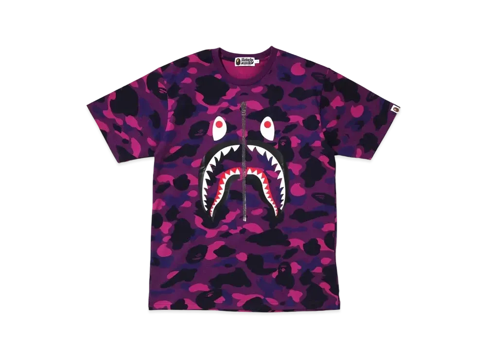 A BATHING APE COLOR CAMO SHARK TEE "Purple"