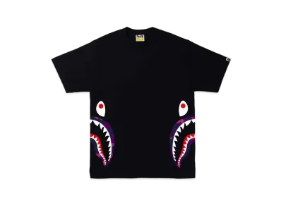 A BATHING APE COLOR CAMO SIDE SHARK TEE "Black Purple"