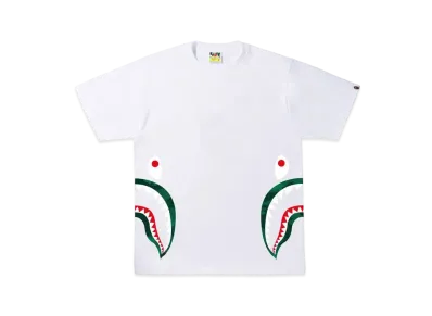 A BATHING APE COLOR CAMO SIDE SHARK TEE "White Green"