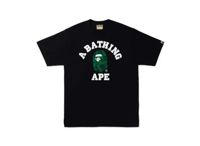 A BATHING APE COLOR CAMO COLLEGE TEE "Black Green"