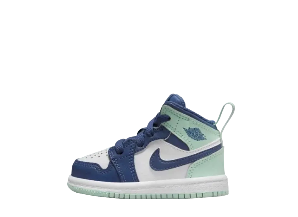 Nike TD Jordan 1 Mid "Mystic Navy Mint"