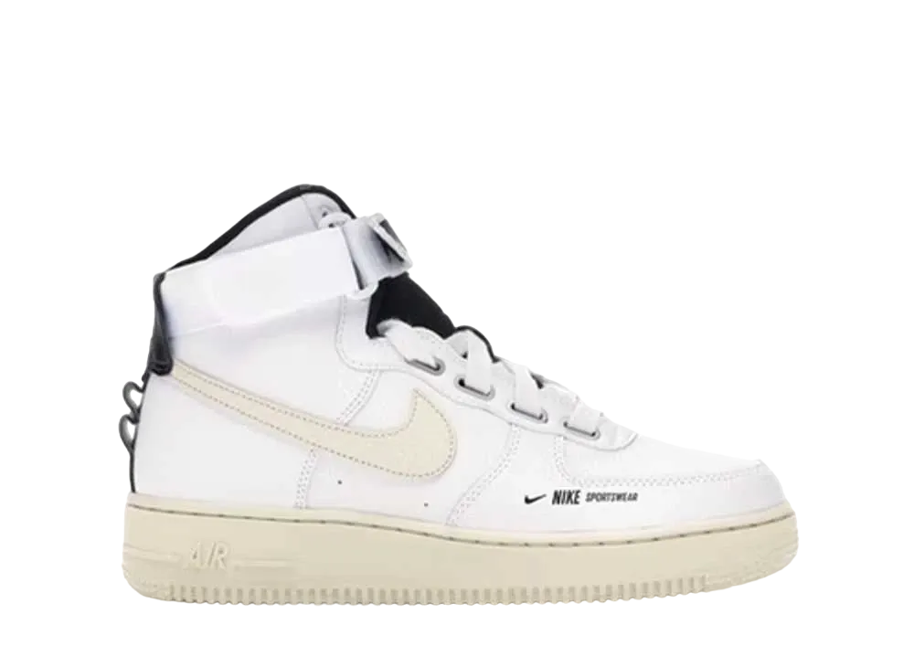 ナイキ ウィメンズ エアフォース1 ハイ ユーティリティ "ホワイト ライト クリーム"