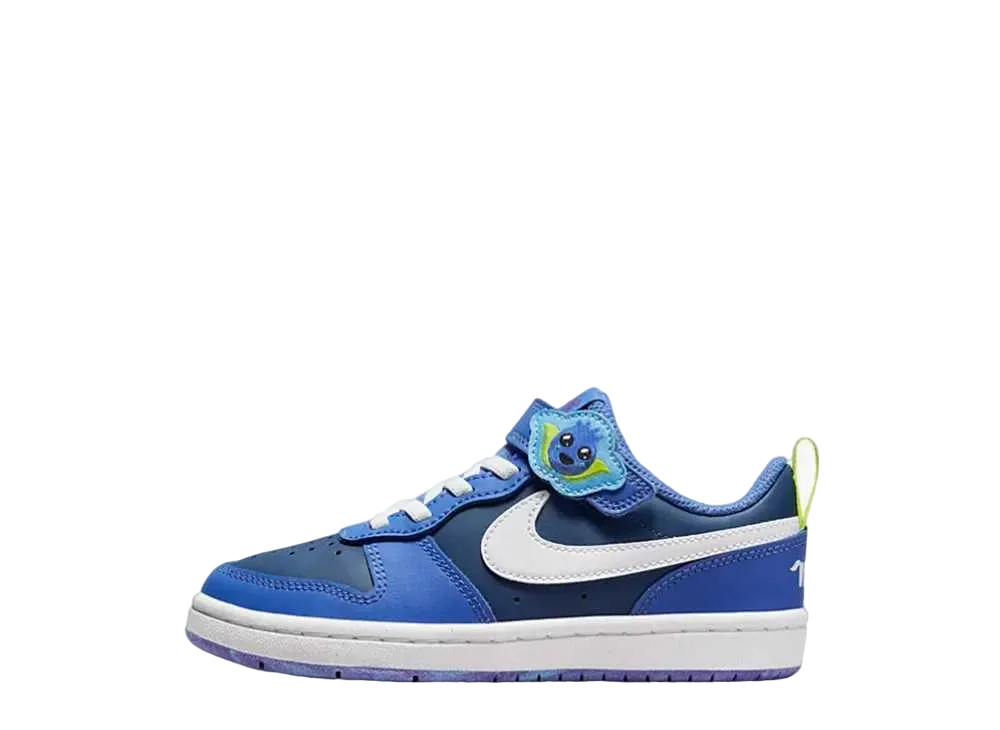 ナイキ PS コート ボロー ロー2 リル フルーツ "ミスティック ネイビー/ミディアム ブルー/ユニバーシティ ブルー/ホワイト"(キッズ)