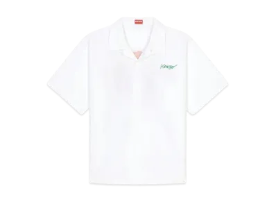 KENZO 'KENZO POPPY' HAWAIIAN SHIRT MENS "White"