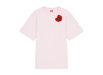 KENZO Women's 'KENZO Women's POPPY' OVERSIZE POCKET T-SHIRT "Faded Pink"