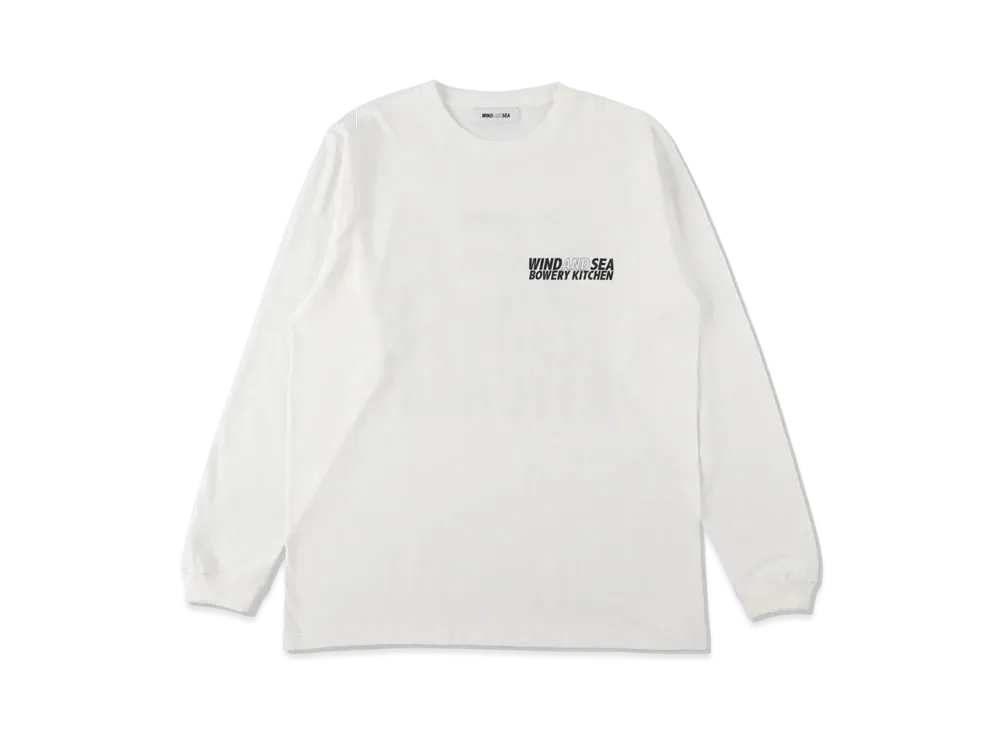 WIND AND SEA BOWERY KITCHEN X WDS L/S TEE (WDS) "White"