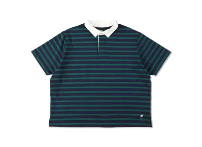 WIND AND SEA BORDER RUGBY SHIRT "Navy Green"