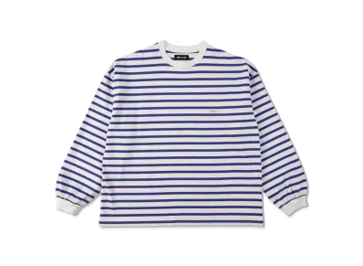 WIND AND SEA HEAVY WEIGHT BORDER L/S TEE "White Blue"