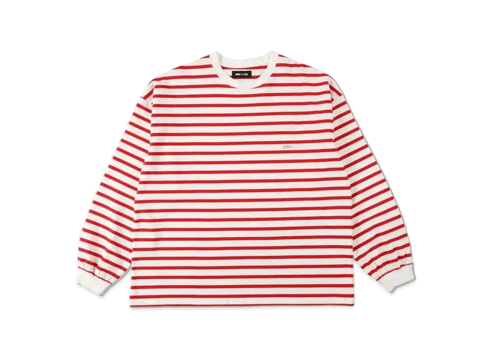 WIND AND SEA HEAVY WEIGHT BORDER L/S TEE "White Red"