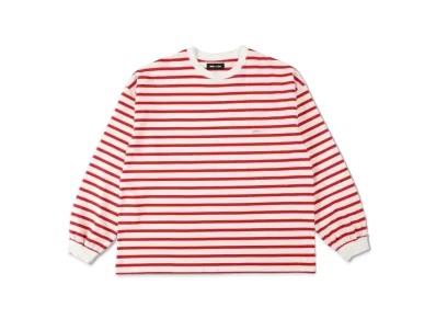 WIND AND SEA HEAVY WEIGHT BORDER L/S TEE "White Red"