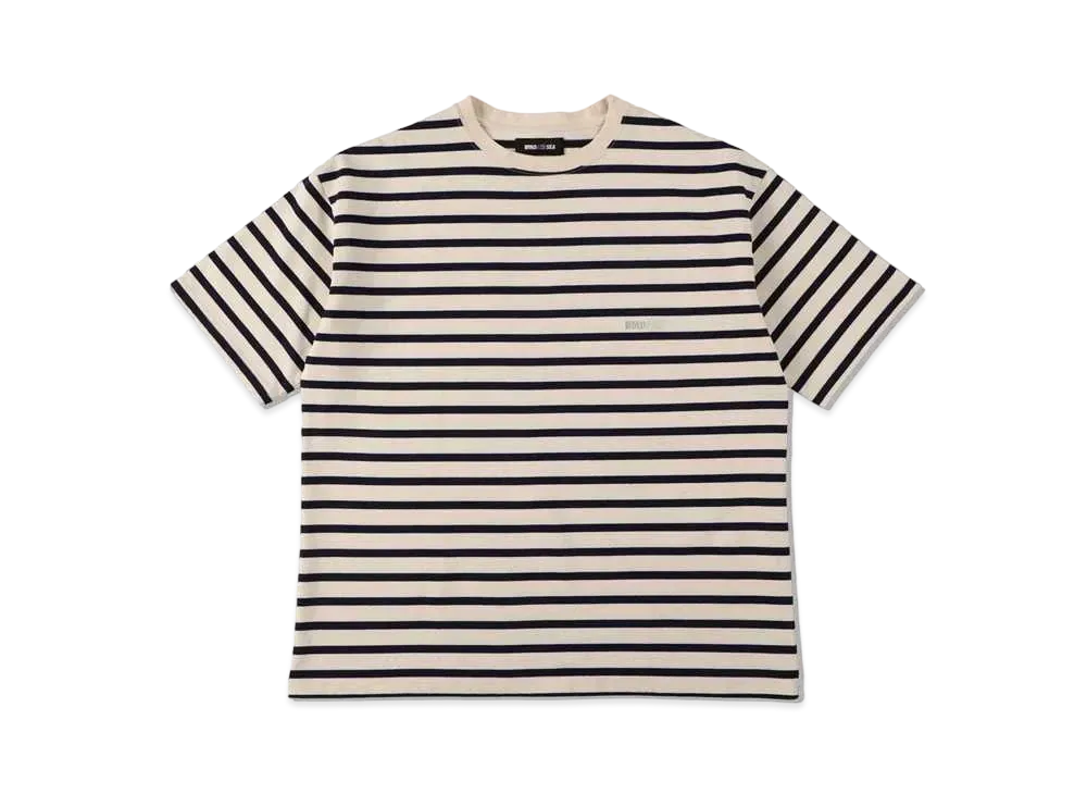 WIND AND SEA HEAVY WEIGHT BORDER S/S TEE "Ecru Navy"