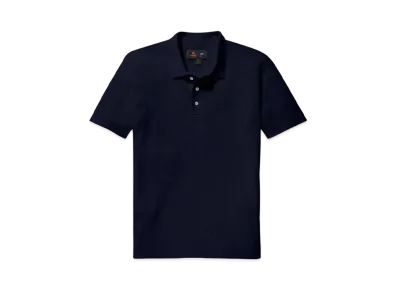 Noah Baracuta Mesh Sweater Polo "Navy"