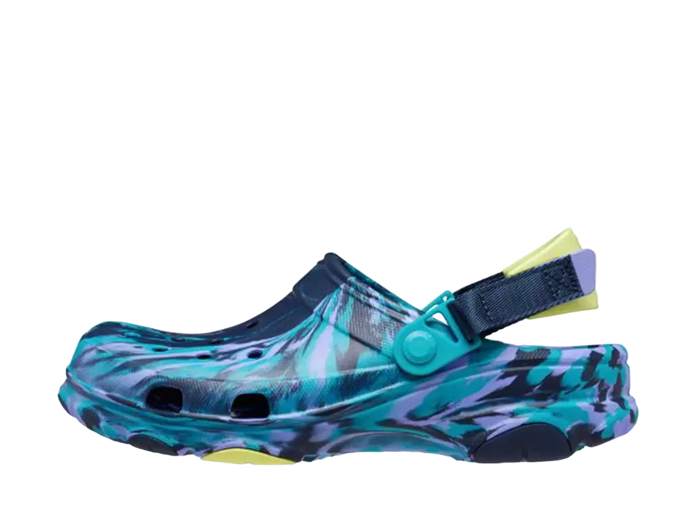 クロックス クラシック オルテライン マーブルド クロッグ "ネイビー/マルチ"