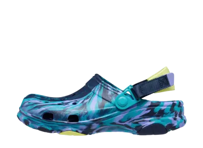 クロックス クラシック オルテライン マーブルド クロッグ "ネイビー/マルチ"