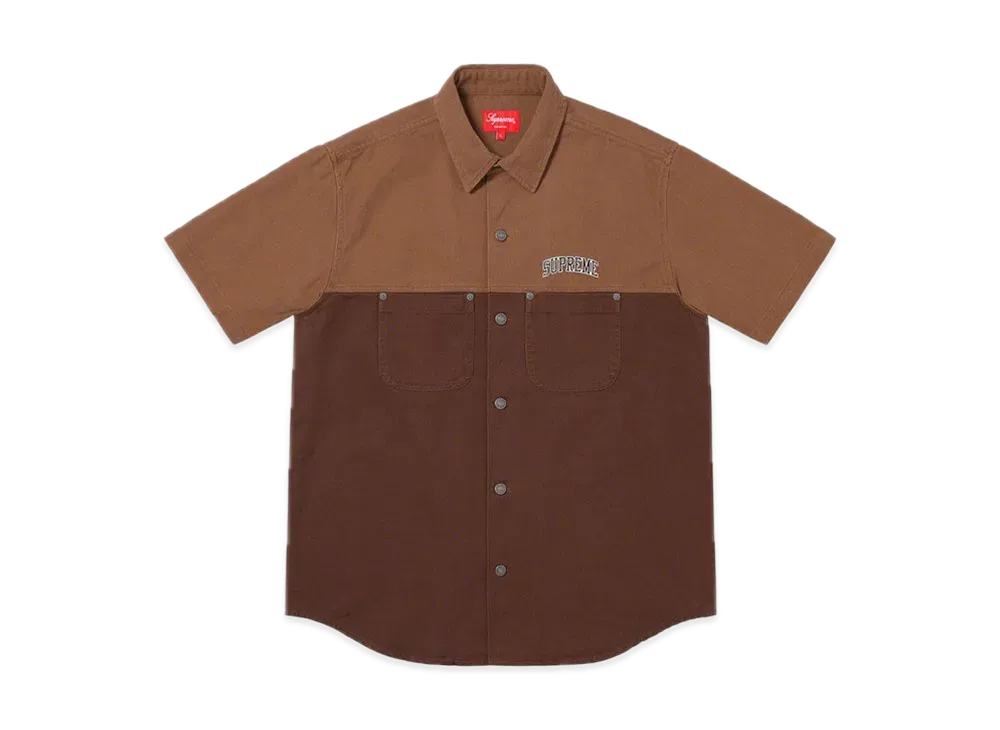 Supreme 2-Tone Denim S/S Shirt "Brown"