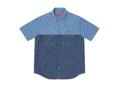 Supreme 2-Tone Denim S/S Shirt "Blue"
