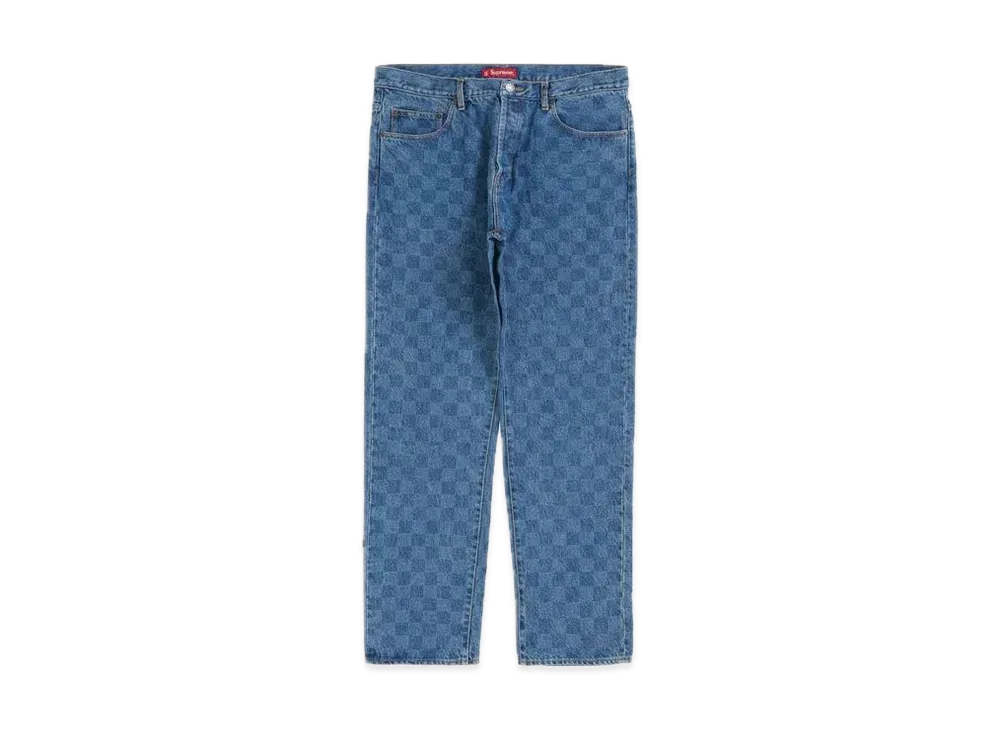 シュプリーム レギュラー ジーン "ウォッシュド チェッカーボード"(20FW)