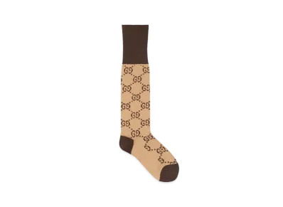 GUCCI GG Pattern Cotton Blend Socks "Beige"