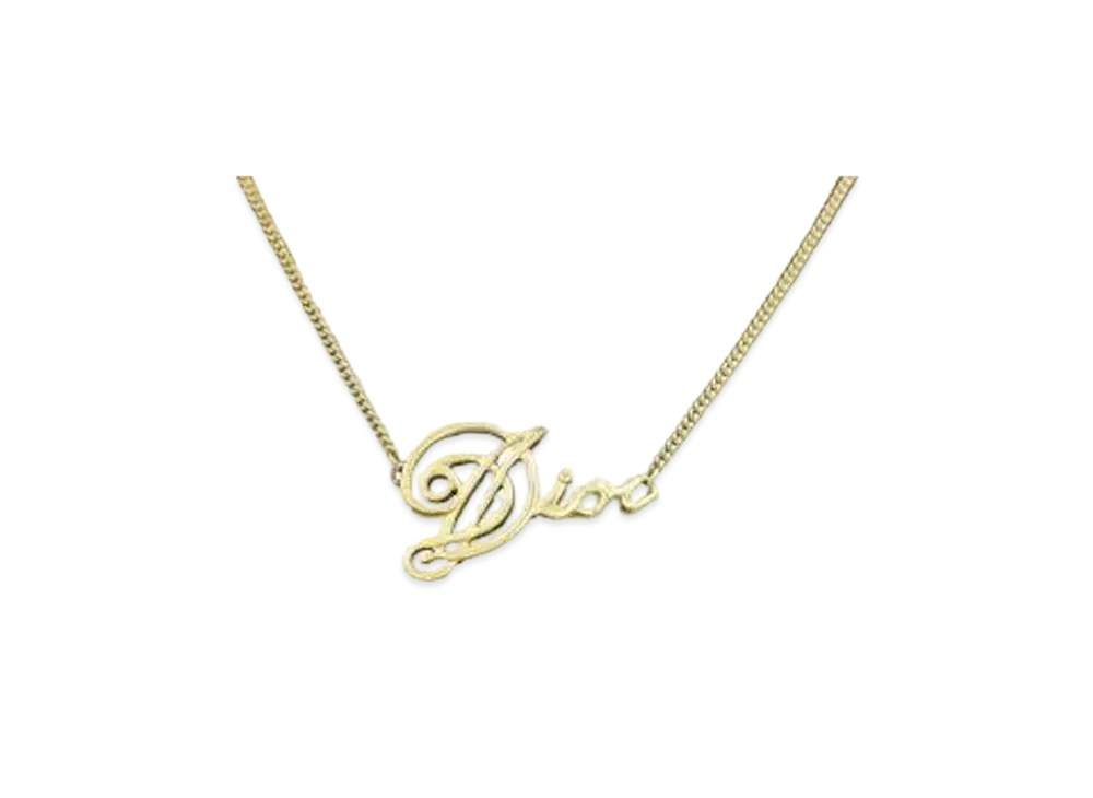 Dior Logo Necklace "Gold"