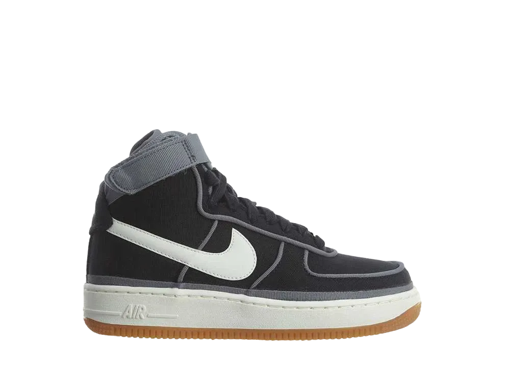 ナイキ GS エアフォース1 ハイ キャンバス "ブラック セイル"
