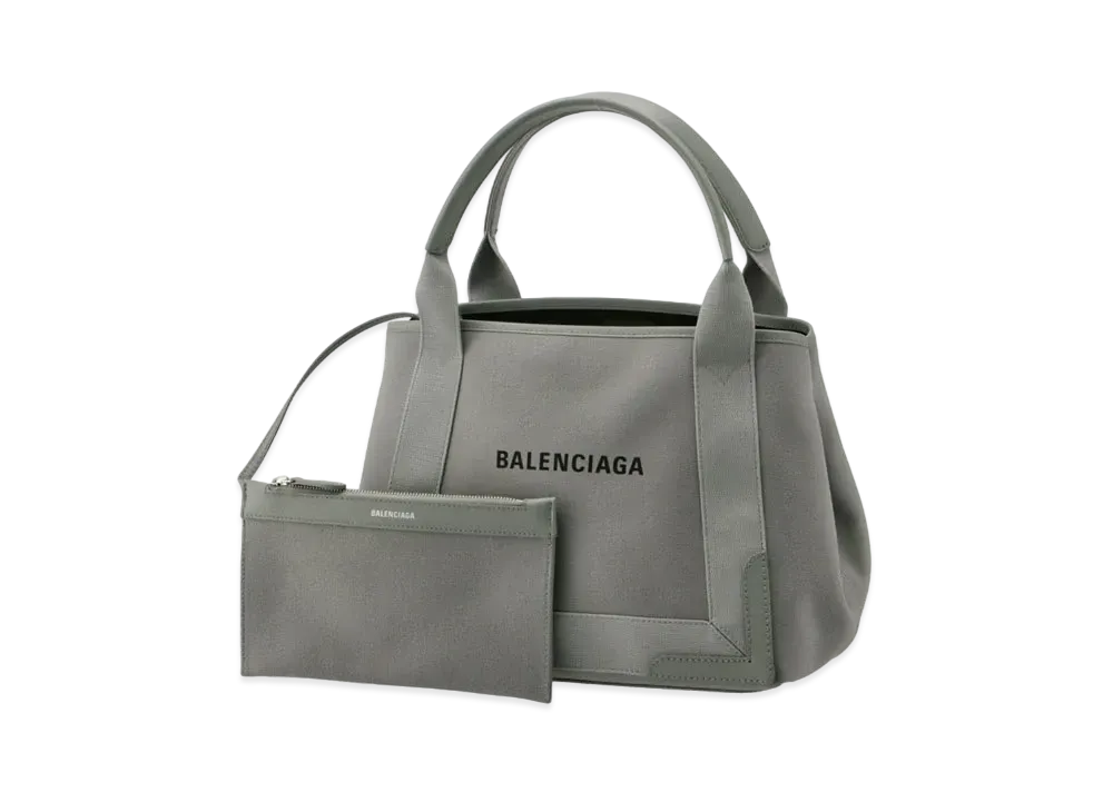 BALENCIAGA Navy Small Cabas "Gray"